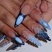 Flower Burst & Diamond Broken Almond False Nails - Medium Size High-End Nail Art (European & American Style)_viptrois.com