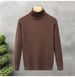 Men's High Neck Sweater Slim Fit Long Neck Knitwear Warm Solid Color Trendy Underwear For Youth Autumn Winter_viptrois.com