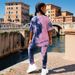 Mother & Kids INS Girls Summer Suit Tie Dye Full Print Short Sleeved 2 Piece Suit Fashion Casual Trousers Suit_viptrois.com
