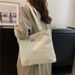 Women's Bags Large Capacity Canvas Bag Autumn New Style Corduroy Simple Tote Bag Popular Fashion Single Shoulder Underarm Bag_viptrois.com