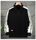 Men's Casual Sportswear Set Half-Zip Hoodie & Jogger Pants Stylish Color Block Matching Outfit (5XL-11XL)_viptrois.com
