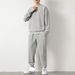 Sports Clothing Casual Sports Sweatshirt Suit Men's Autumn And Winter New Style Loose Waffle Round Neck Sweatshirt_viptrois.com