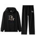 Men's Fleece Hooded Tracksuit Set - Long Sleeve Pullover & Jogger Pants 2-Piece Outfit For Gym, Running & Casual Wear_viptrois.com