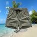 Men's Clothing Fashionable Beach Leisure Solid Color Quick Drying Loose Sports Shorts_viptrois.com