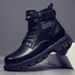 European Warm Series Men's Martin 2025 New High-top British Style Black Workwear Motorcycle Boots Spring Autumn Casual Leather Shoes_viptrois.com