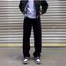High Street Black Jeans For Men Loose Fit Versatile White Wide-Leg Retro Slimming Straight Casual Long Pants_viptrois.com