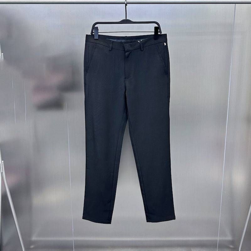 Men's Clothing Summer Black Casual Pants Letters Simple Slim Trousers_viptrois.com