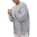 Spring 2025 Fashion Knitwear Pullovers Men Round Collar Pure Color Long Sleeve Sweater_viptrois.com