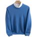 Pure 2024 Autumn Winter New Wool Men Round Neck Basic Sweater Business Casual Loose Cashmere Knitwear Dropshipping_viptrois.com