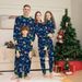 Christmas Cotton Printed Family Baby Boys and Girls Baby with Dog Europhobia Christmas Family pajamas_viptrois.com