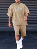 Men's Clothing Summer Solid Color Shorts Casual Sports Suit Men's Versatile Trendy T Shirt Short Sleeved Two Piece Suit ME2 MA1_viptrois.com