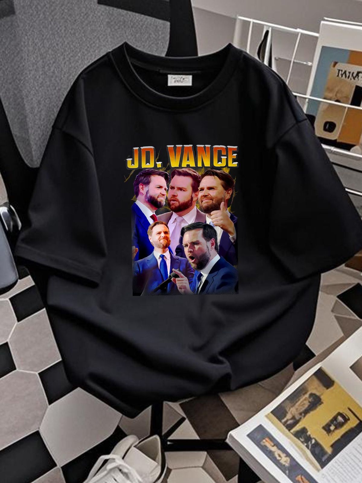 JD Vance T Shirt Vintage Fan Halloween Merch Soft Top For Everyday Wear Graphic Breathable Slightly Unisex Comfortable Casual Homme Versatile_viptrois.com