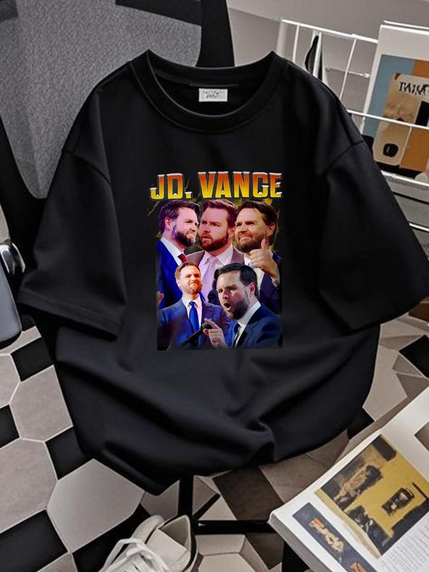 JD Vance T Shirt Vintage Fan Halloween Merch Soft Top For Everyday Wear Graphic Breathable Slightly Unisex Comfortable Casual Homme Versatile_viptrois.com