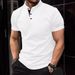 Men's Stretch Cotton-Blend Polo Shirt – Breathable & Lightweight Summer Top (White/Black/Grey/Dark Green/Red) – S-XXXL_viptrois.com