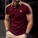 Men's Clothing 2025 Summer New European And American Men's Daily Casual Printed Lapel Short Sleeved Polo Shirt_viptrois.com