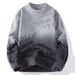 Men's Oversized Knit Sweater – Winter Distressed Pullover (Light Gray/Caramel/Dark Gray/Burgundy/Brown/Green, 165-190)_viptrois.com