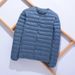 This Is A New Lightweight Down Jacket For Men With A Collarless, Warm Inner Lining. It Is A Large-sized Winter Coat With A Round Neck And V-neck_viptrois.com