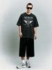 Relaxed Heavyweight Washed Vintage Emblem Cotton T-Shirt Men's Casual Streetwear Tee_viptrois.com