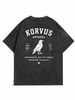 Men's Clothing Heavy Washed Cotton Short Sleeved T Shirt Casual Trend Unisex Summer Ins Black Round Neck Top Trendy Versatile Half Sleeve_viptrois.com