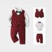 Christmas children's suit Baby Christmas Eve dress snowflake velvet vest long sleeve boy suit three-piece set_viptrois.com