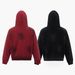 Men's Clothing Distressed Letter Print Hooded Sweatshirt High Street Hip Hop Retro Loose Casual Hoodie_viptrois.com