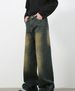 Men's Washed Loose Versatile Casual Straight Wide Leg Trousers_viptrois.com