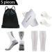 5 Piece Set For Outdoor Activities, Non Slip Football Socks, Outdoor Socks, Bandages, Shin Guards, Sports Drawstring Bag_viptrois.com