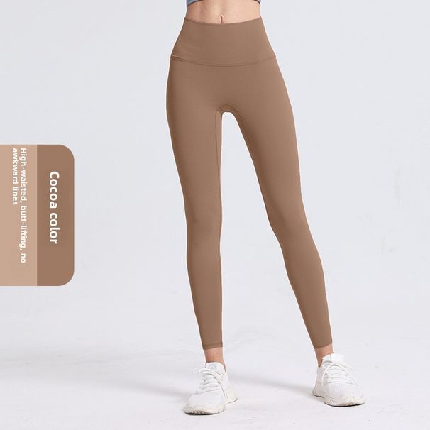 LULU Style High Waist Seamless Yoga Pants For Women Elastic Tight Hip Lift Sports Fitness Leggings_viptrois.com