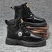 Men's Shoes Large Size Trendy Martin Boots British Work Boots High Top Casual Leather Men's Boots_viptrois.com