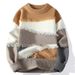 Splicing Contrasting Tassel Sweater, Thick And Loose Knit Sweater, Long Sleeved For Teenagers_viptrois.com