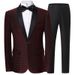 Men's Clothing Wedding Dress Business Casual Handsome Plaid Suit_viptrois.com
