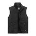 "Men's Utility Vest – Lightweight Nylon Multi-Pocket Photographer Fishing Vest With Stand Collar (8 Colors, M-6XL)"_viptrois.com