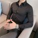 Men's Clothing Long Sleeved Suit Shirt Men's Elastic Inner Wear Korean Version Of Slim Business Short_viptrois.com