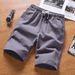 Men's Clothing Men's Pants Summer Cotton And Linen Casual Shorts Youth Foreign Trade Southeast Asia Men's All Match Running Sports Shorts_viptrois.com
