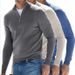 Men's Cashmere Blend High Neck Sweater – Oversized Long Sleeve Thermal Knit, Soft & Breathable (Black/White/Pastel, S-5xl)_viptrois.com