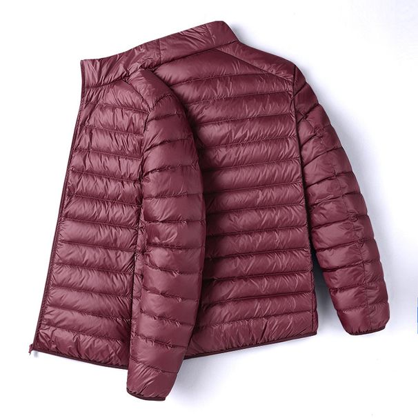 Premium White Duck Down Hooded Jacket For Men - Lightweight Winter Coat With 600 Fill Power, Windproof & Breathable, Loose Fit For Casual & Business_viptrois.com