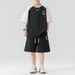 Boys, Teenagers, Casual Students, Loose Shorts, Trendy Summer Set, Sports Suit, Short Sleeved T-Shirt_viptrois.com