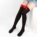 Red Lips Love Valentine's Day stockings will be over the knee stockings cute bow stockings_viptrois.com