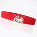 New Single Loop Black Japanese Minimalist Elastic Waistband for Women's Dress Slim Fit Waist Belt with Circular Buckle Waistband_viptrois.com