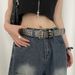 Gothic dark style hollowed out with rivets, punk versatile belt, neutral y2k metal non perforated full hole belt_viptrois.com