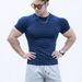 Men's Quick Dry Workout T-Shirt Muscle Fit Gym Training Shirts Breathable Stretch Athletic Tee Summer_viptrois.com
