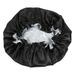 Nightcap double layer satin large lace nightcap solid color large round cap adjustment chemotherapy hat_viptrois.com