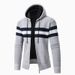 Men's Stylish Sherpa-Lined Hooded Knit Cardigan – Fleece-Lined Winter Coat With Zipper, Warm & Cozy, Casual & Comfortable_viptrois.com