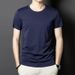 Men's Clothing Short Sleeved T Shirt Slim Fit Bottoming Shirt Large Size Small Shirt Inner Wear Pure White Half Sleeved T Shirt_viptrois.com