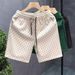 Men's Lightweight Casual Shorts, Loose Fit American Style Athletic Shorts With Versatile Wear For Teens And Adults_viptrois.com