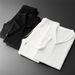 Men's Clothing Ice Silk T Shirt Men's Summer High End Short Sleeved Casual Sports Suit V Neck Half Sleeved T Shirt With Pants Two Piece Suit_viptrois.com