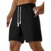 Men's Clothing Summer Shorts Men's Outer Wear Loose New Solid Color Small Square Sports Casual Straight Pants_viptrois.com