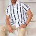 Hot Sale Men's Short Sleeve Striped Shirt Digital Printing Fashion Trend Casual Men's Lapel Shirt_viptrois.com