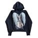 Y2k Streetwear Hoodie - 3d Angel Wing Print Unisex Oversized Pullover (Black, Polyester, Retro Gothic Style)_viptrois.com