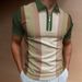 Men's Clothing Summer Men's Golf Shirt Geometric Stripe 3d Printed Short Sleeve Business Commuter Polo Shirt_viptrois.com